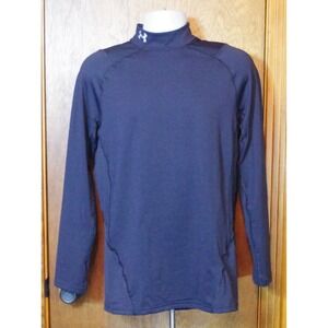 NWT Under‎ Armour ColdGear Men's M Fitted Mock Neck Long Sleeve Shirt Black